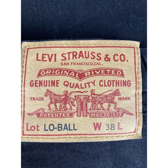 *Levi Strauss Slim Tapered Lo-Ball Black Denim Jeans Womens Size 38 Casual - Picture 3 of 8
